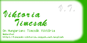 viktoria timcsak business card