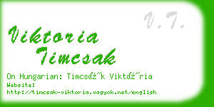 viktoria timcsak business card